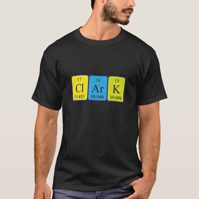 Clark periodic table name shirt (Front)