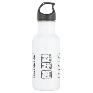 Clark periodic table name water bottle
