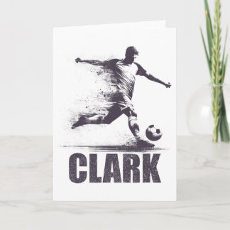 Clark Soccer Boys Personalised First Name Clark  Card
