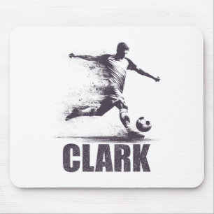 Clark Soccer Boys Personalised First Name Clark Mouse Pad