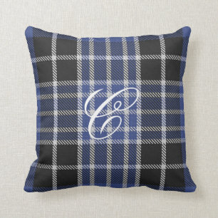 Clark Tartan Monogram Pillow