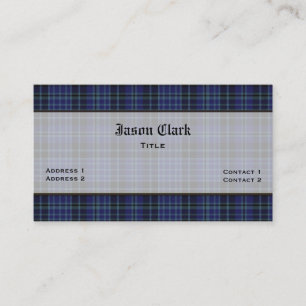 Clark Tartan Plaid Custom Business Card
