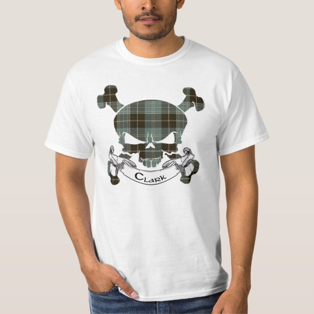 Clark Tartan Skull T-Shirt (Front)