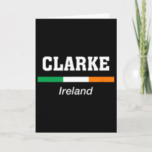 Clarke Irish Family Name St Patricks Day Ireland F Card