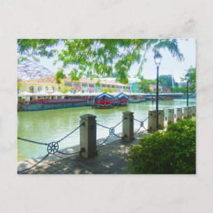 Clarke Quay riverside Singapore postcard