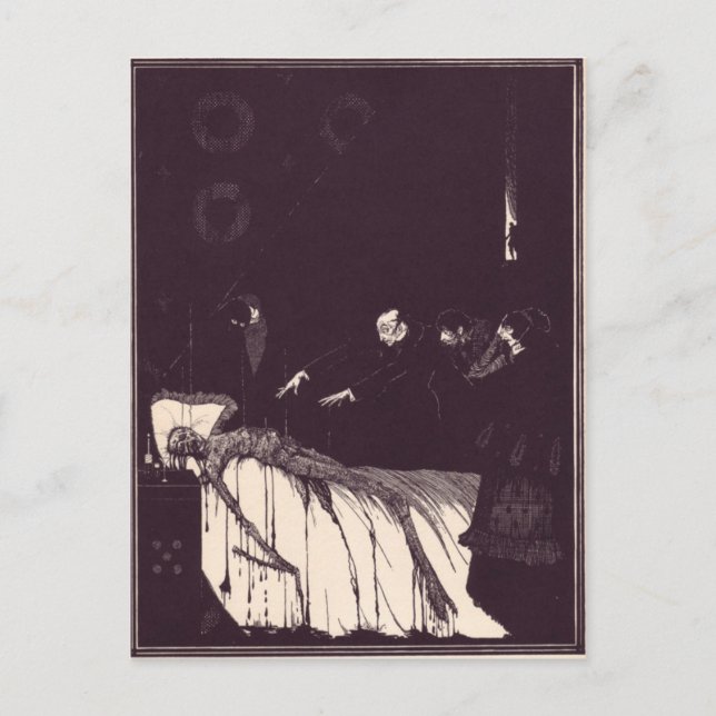 Clarke's Edgar Allan Poe Illustrations Postcard (Front)