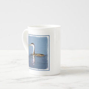Clark's Grebe Painting - Original Bird Art Bone China Mug