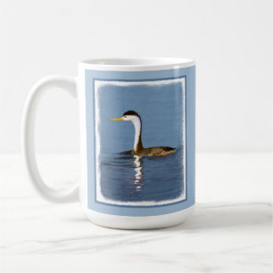 Clark's Grebe Painting - Original Bird Art Coffee Mug