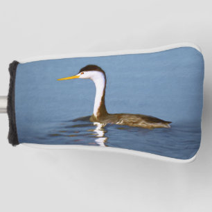 Clark's Grebe Painting - Original Bird Art Golf Head Cover