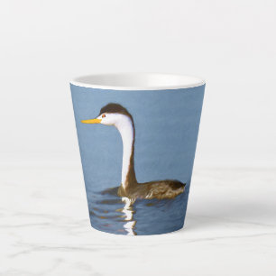 Clark's Grebe Painting - Original Bird Art Latte Mug