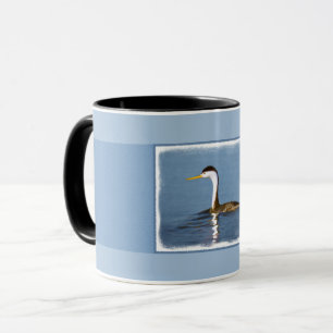 Clark's Grebe Painting - Original Bird Art Mug