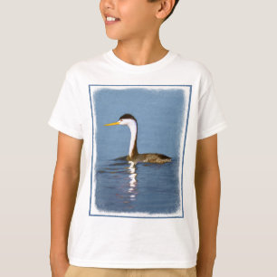 Clark's Grebe Painting - Original Bird Art T-Shirt