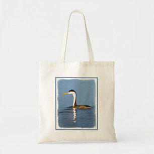 Clark's Grebe Painting - Original Bird Art Tote Bag