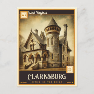 Clarksburg, West Virginia Vintage Postcard