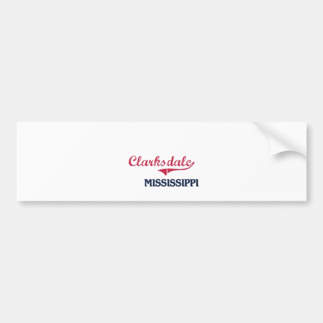 Clarksdale Mississippi City Classic Bumper Sticker (Front)