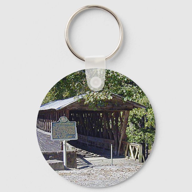 Clarkson Covered Bridge Alabama  Key Ring (Front)