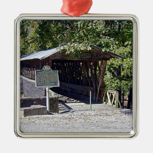 Clarkson Covered Bridge Alabama  Metal Ornament