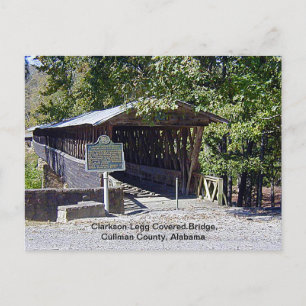 Clarkson Covered Bridge Alabama Postcard