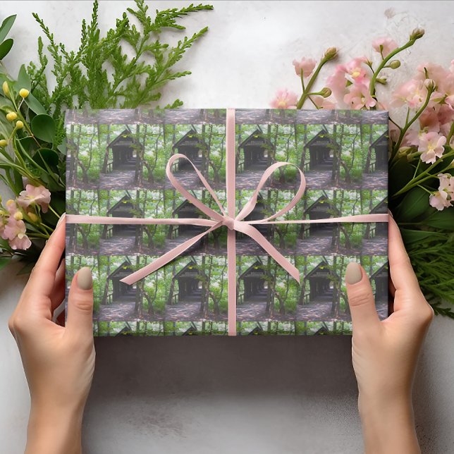 Clarkson Covered Bridge Alabama  Wrapping Paper (Cambron Covered Bridge, Madison County, Alabama Wrapping Paper)