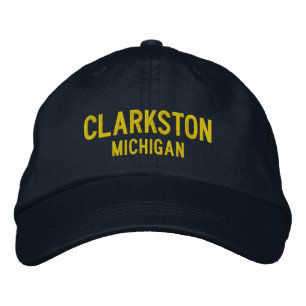 Clarkston Michigan Embroidered Baseball Hat