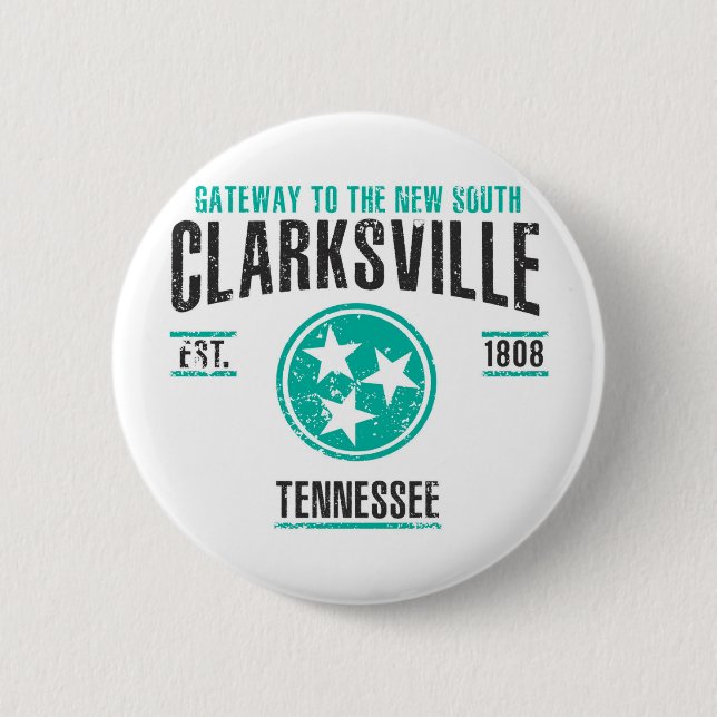 Clarksville 6 Cm Round Badge (Front)