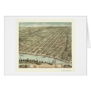 Clarksville, TN Panoramic Map - 1870