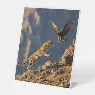 Clash of Predators – Sky vs. Stripes Pedestal Sign