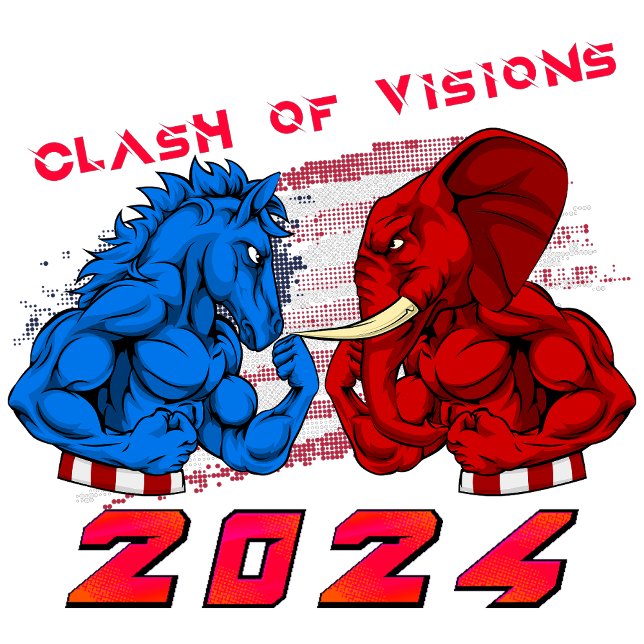  Clash of Visions Sweatshirt (2024 Election Countdown)