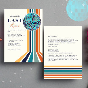 Class 0f 2024 Last Dance Retro Graduation Party Invitation