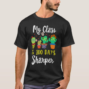 Class 100 Days Sharper 100th day of school cactus T-Shirt