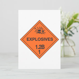 Class 1.1L Explosives Hazard Sign Invitation
