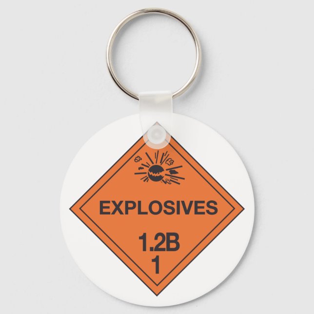 Class 1.1L Explosives Hazard Sign Key Ring (Front)