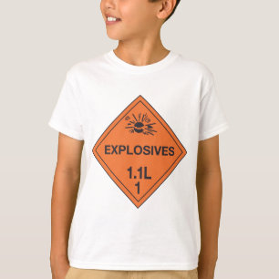Class 1.1L Explosives Hazard Sign T-Shirt