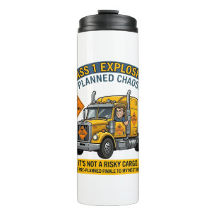 Class 1 Explosives Trucker Gift Funny ADR Hazard Thermal Tumbler