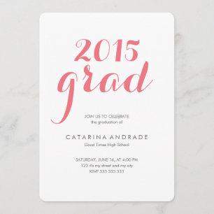 Class 2015 Photo Graduation High School Script Invitation