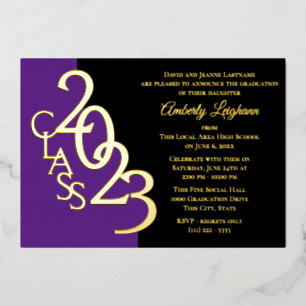 Class 2023 Graduation Foil Invitation