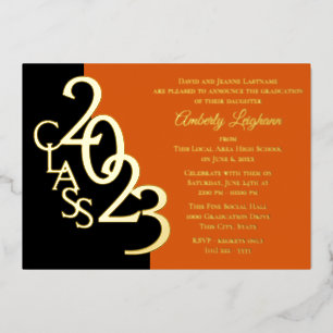Class 2023 Graduation Foil Invitation