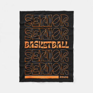 Class 2026 Basketball Senior Night Design Fleece Blanket