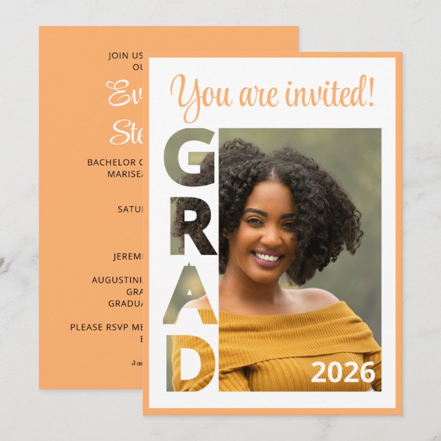 Class 2026 RN Nursing Graduate Party Invitation (Front/Back)