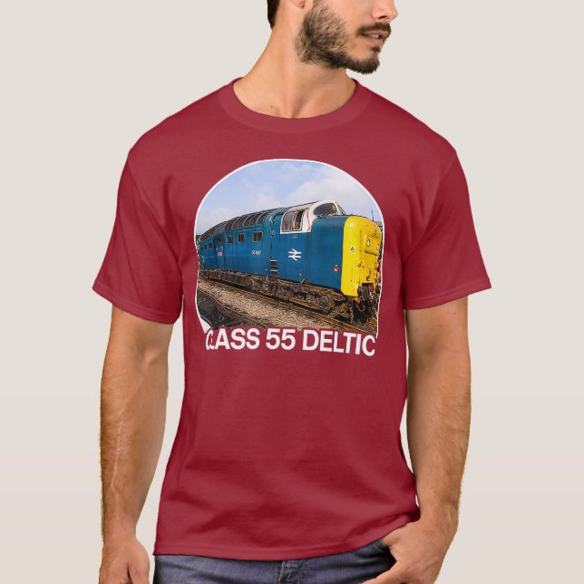 Class 55 Deltic Train Engine Locomotive British T-Shirt (Front)