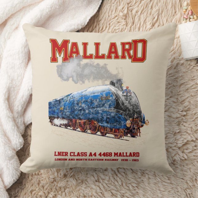 Class A4 Mallard - World Fastest Steam Locomotive Cushion (Blanket)