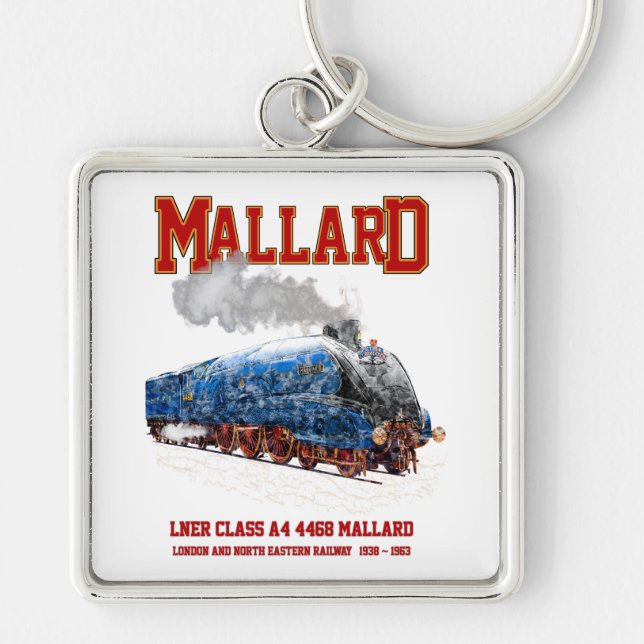 Class A4 Mallard - World Fastest Steam Locomotive Key Ring (Front)