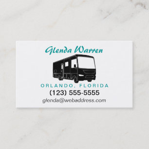 Class A Motorhome / Bus Silhouette Calling Card