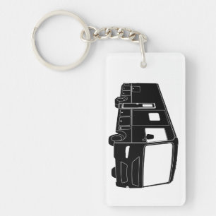 Class A Motorhome / Bus Silhouette on Keychain