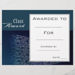 Class award coding and technology subject student