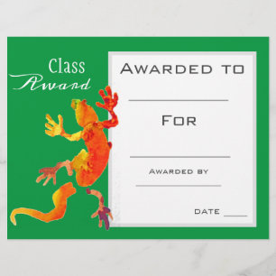 Class award  gecko science subject student
