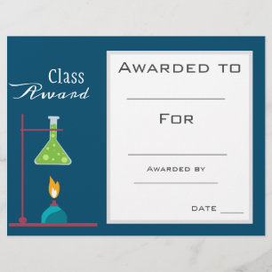 Class award science chemistry subject student