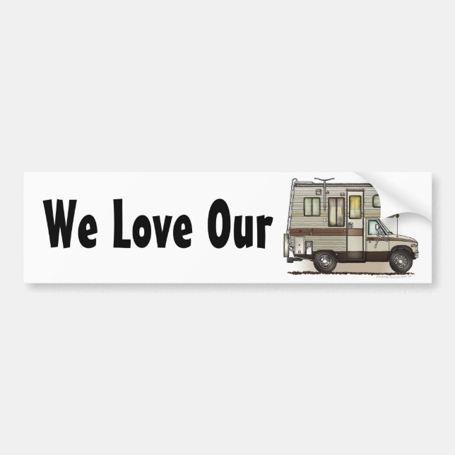 Class C Camper RV Bumper Sticker (Front)