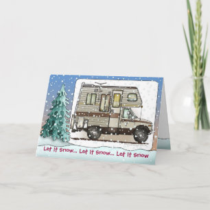 Class C Camper RV Holiday Cards
