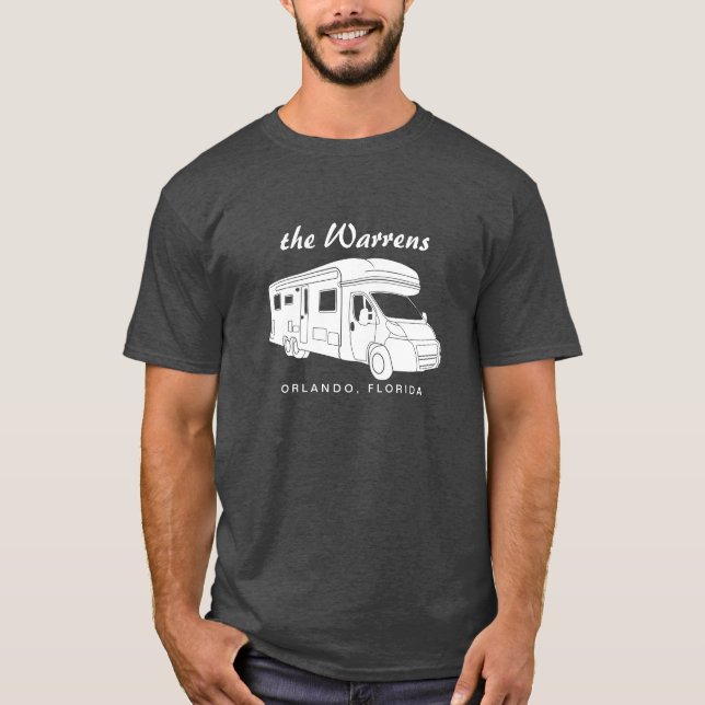 Class C Motorhome Silhouette Graphic T-Shirt (Front)